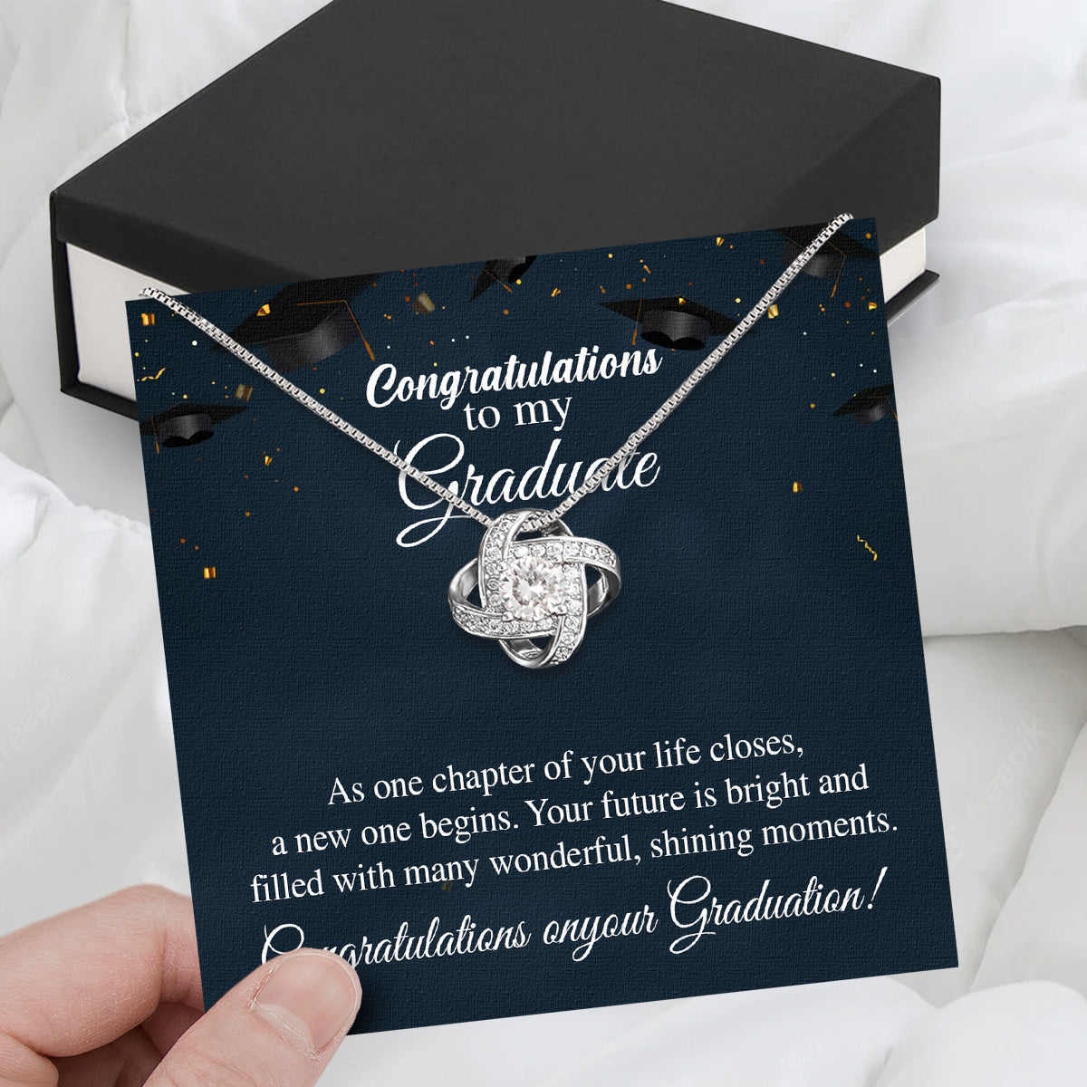 Graduation Day Personalized Message Card Necklace