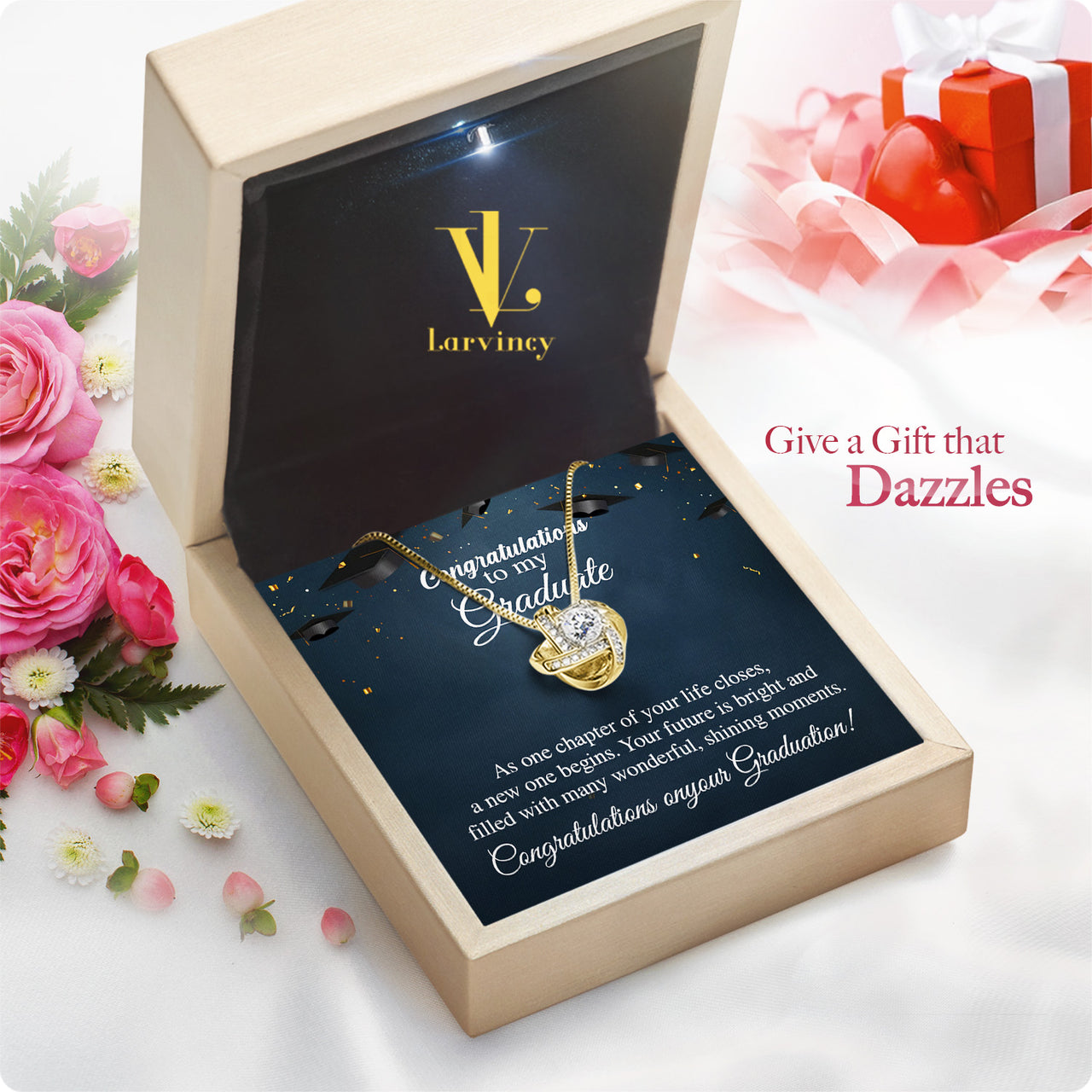 Graduation Day Personalized Message Card Necklace