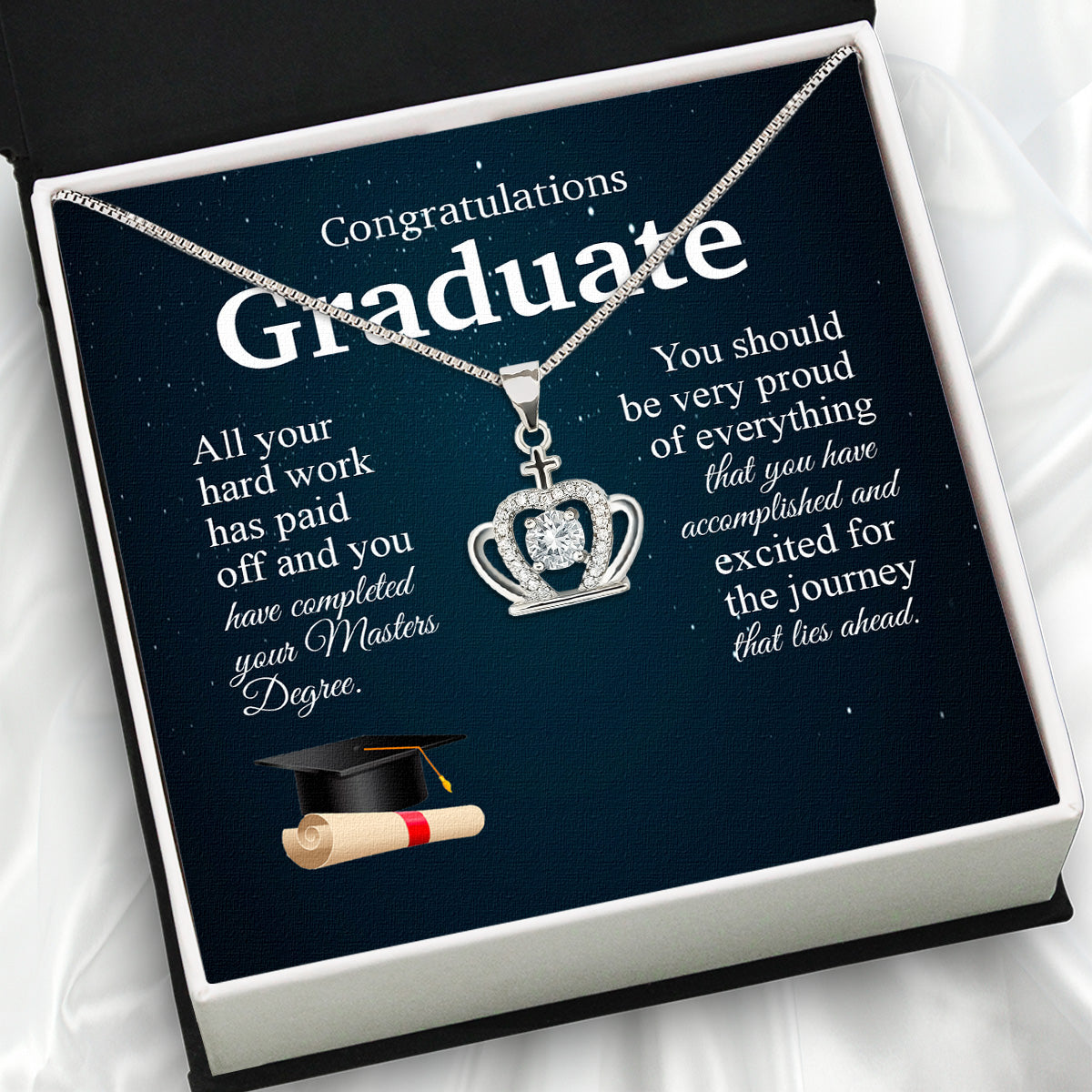 Graduation Day Personalized Message Card Necklace