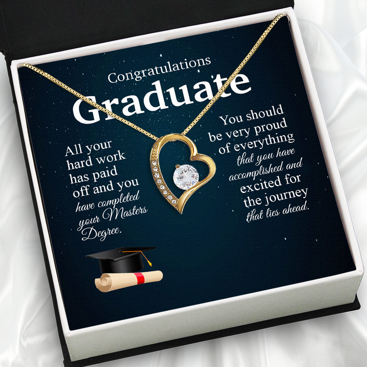 Graduation Day Personalized Message Card Necklace