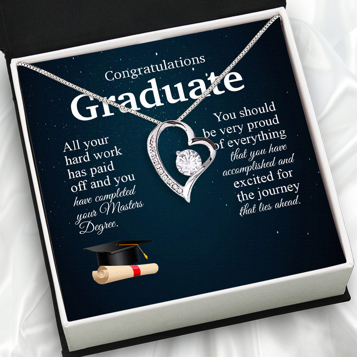 Graduation Day Personalized Message Card Necklace