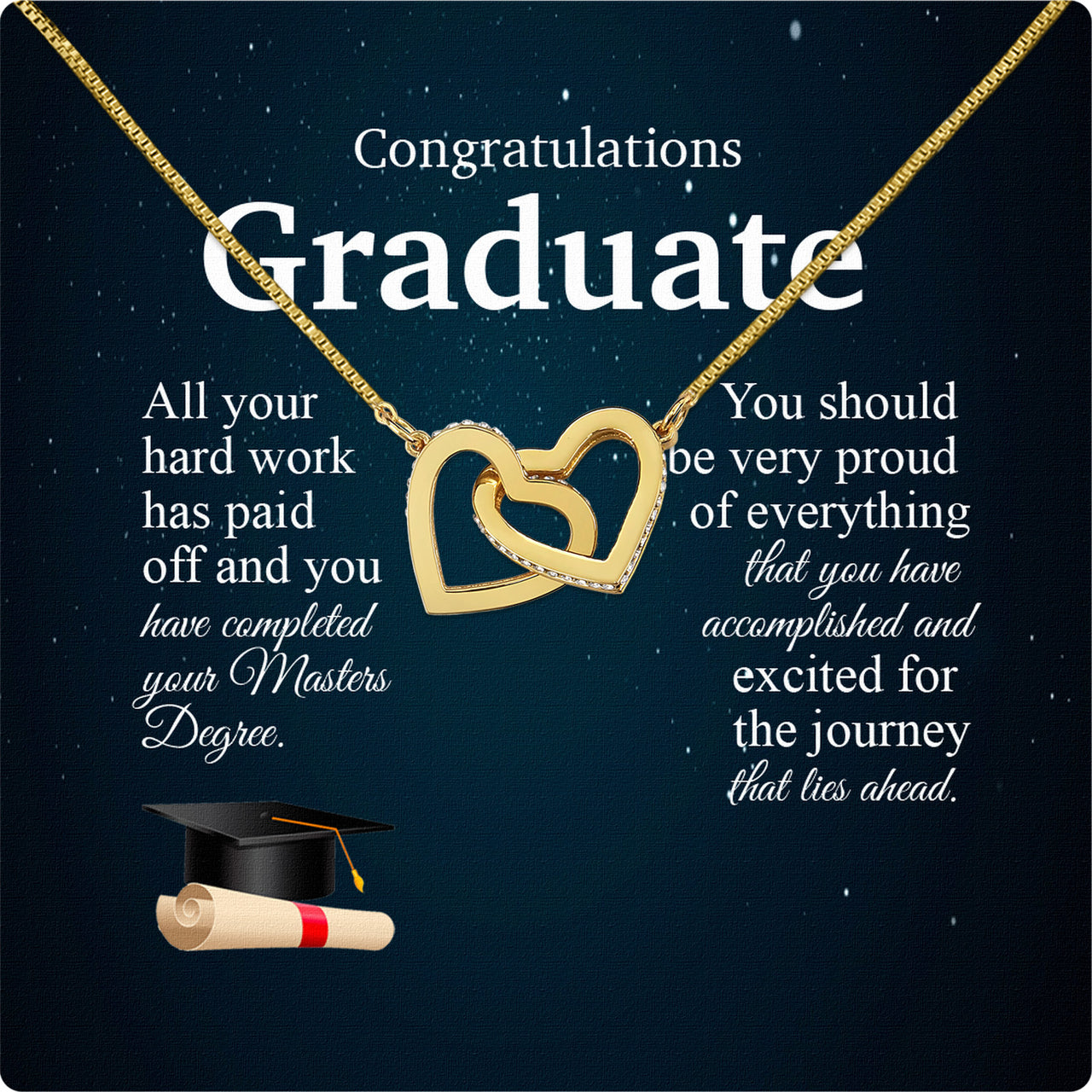 Graduation Day Personalized Message Card Necklace