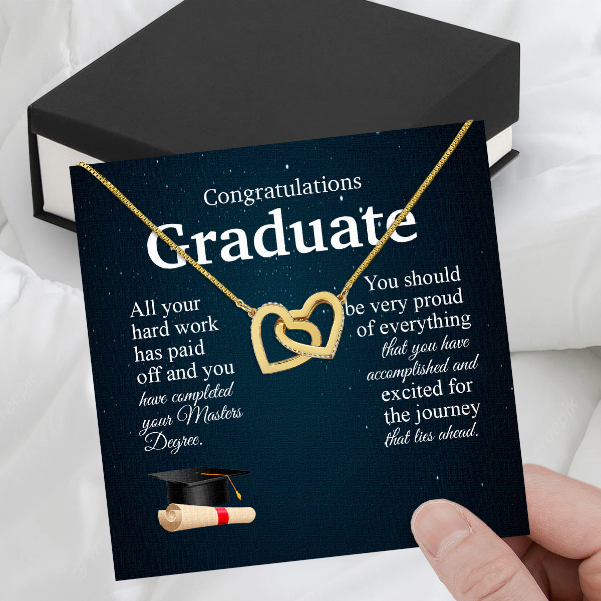 Graduation Day Personalized Message Card Necklace