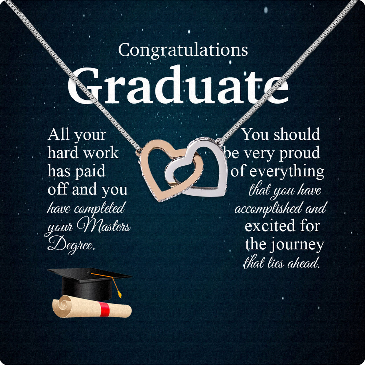 Graduation Day Personalized Message Card Necklace