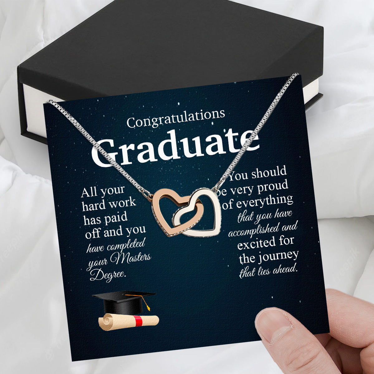 Graduation Day Personalized Message Card Necklace