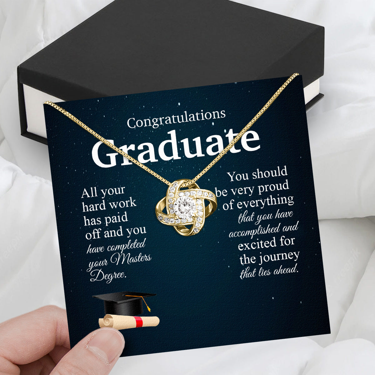 Graduation Day Personalized Message Card Necklace