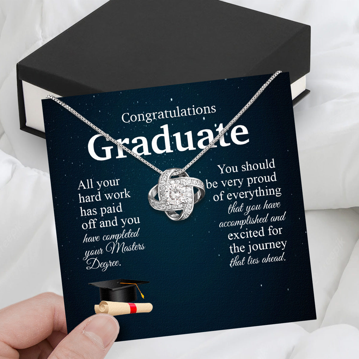 Graduation Day Personalized Message Card Necklace