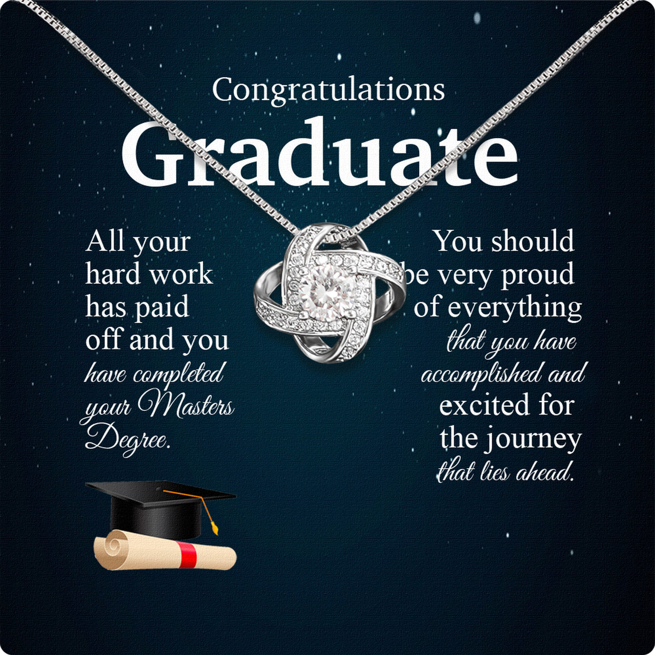 Graduation Day Personalized Message Card Necklace