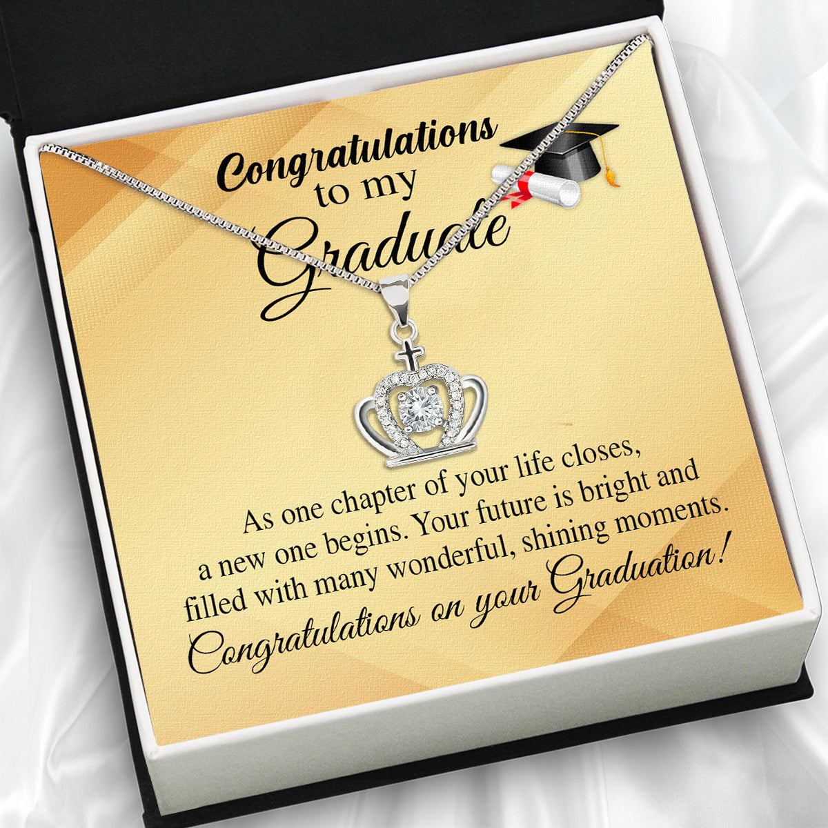 Graduation Day Personalized Message Card Necklace