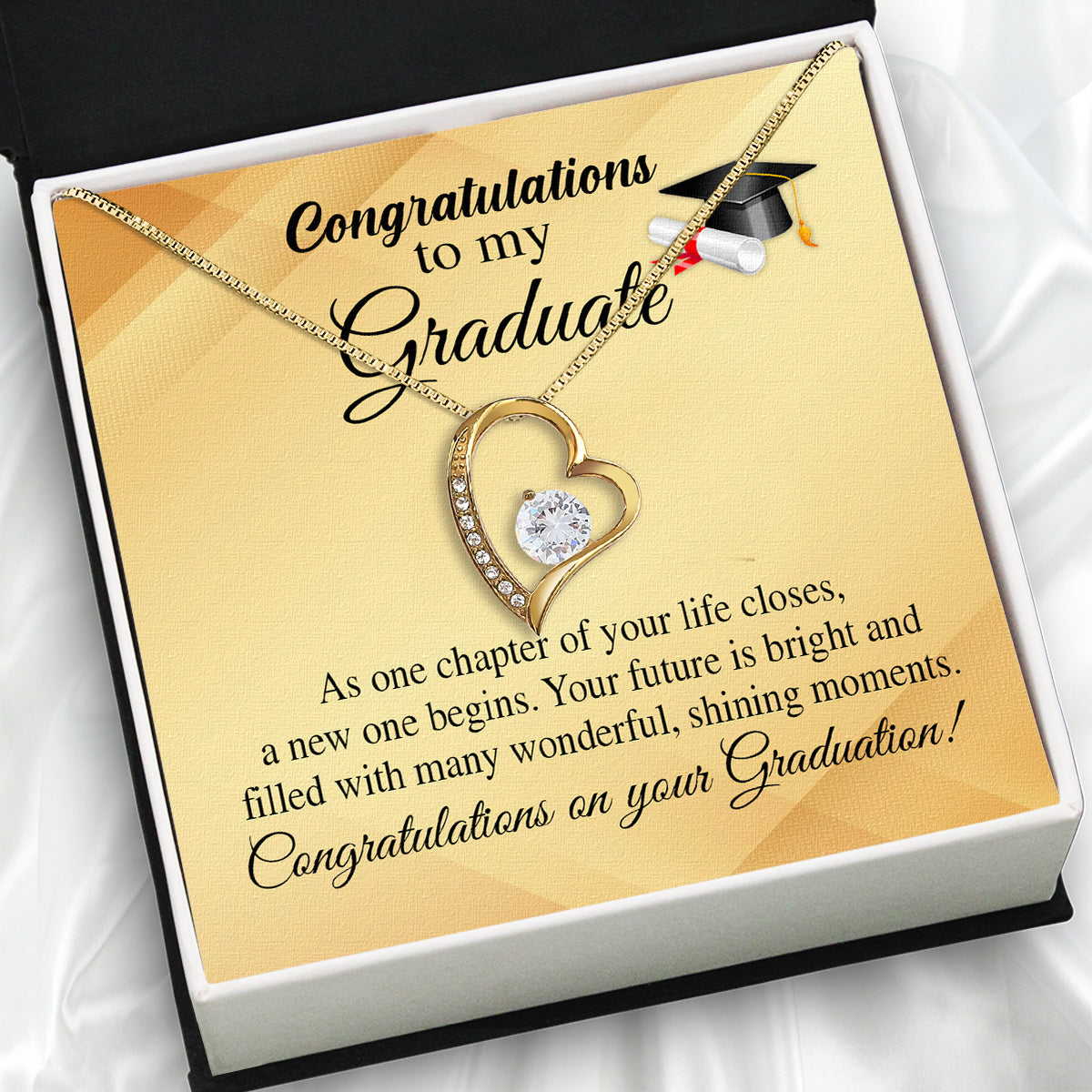 Graduation Day Personalized Message Card Necklace