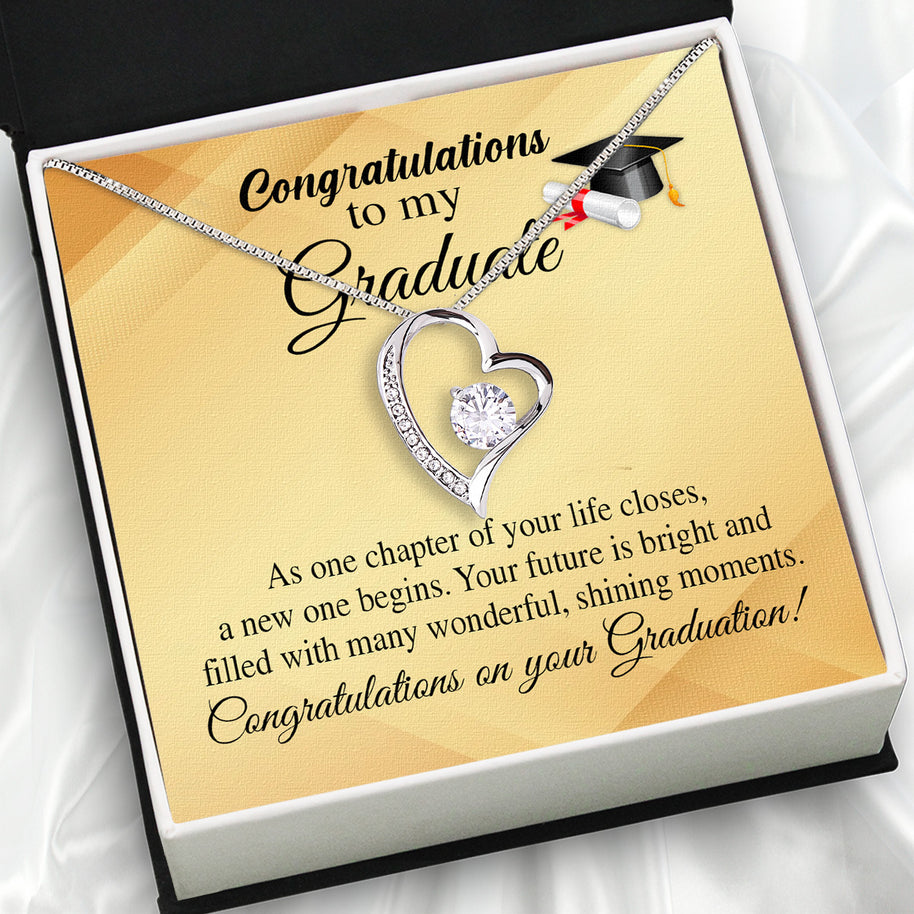 Graduation Day Personalized Message Card Necklace