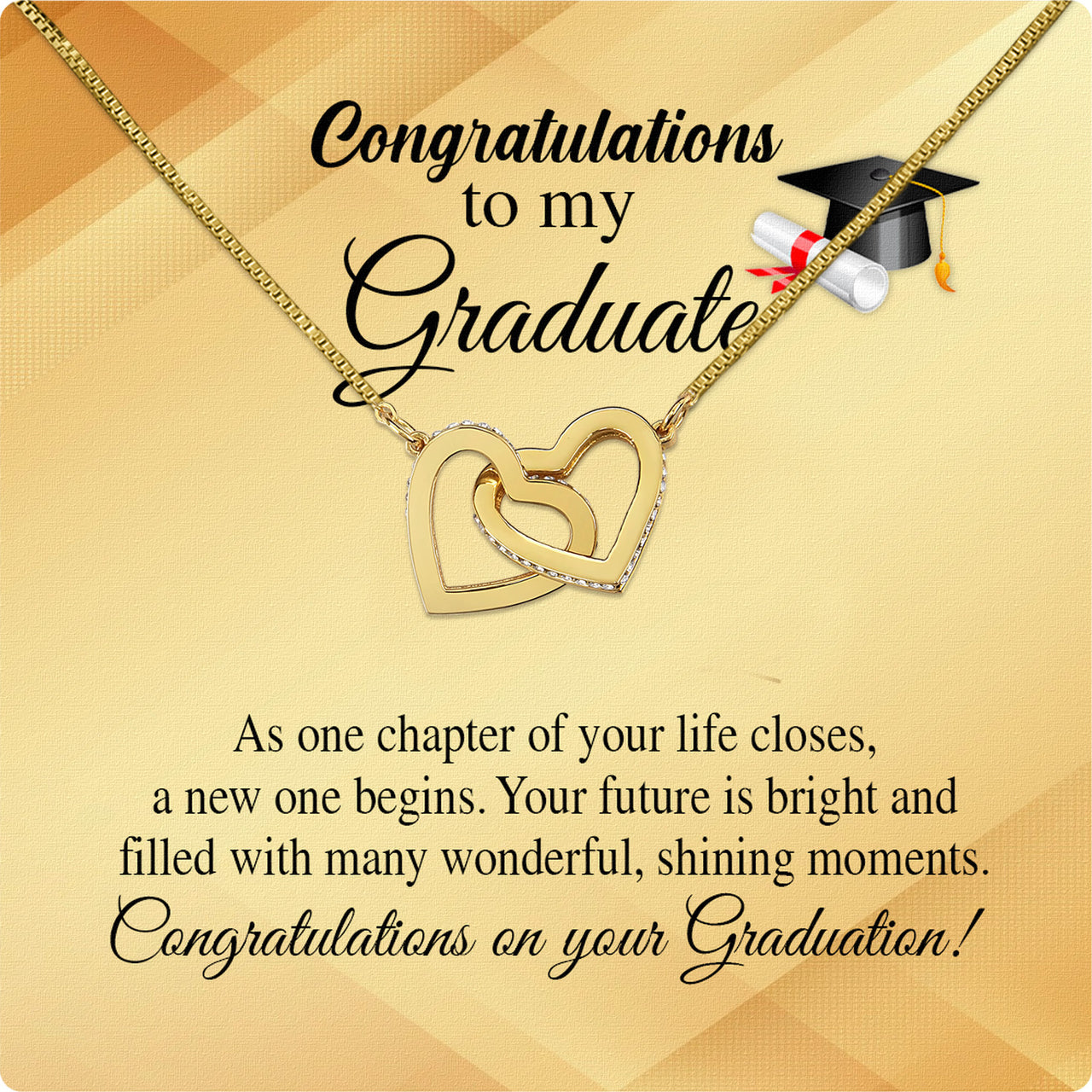 Graduation Day Personalized Message Card Necklace