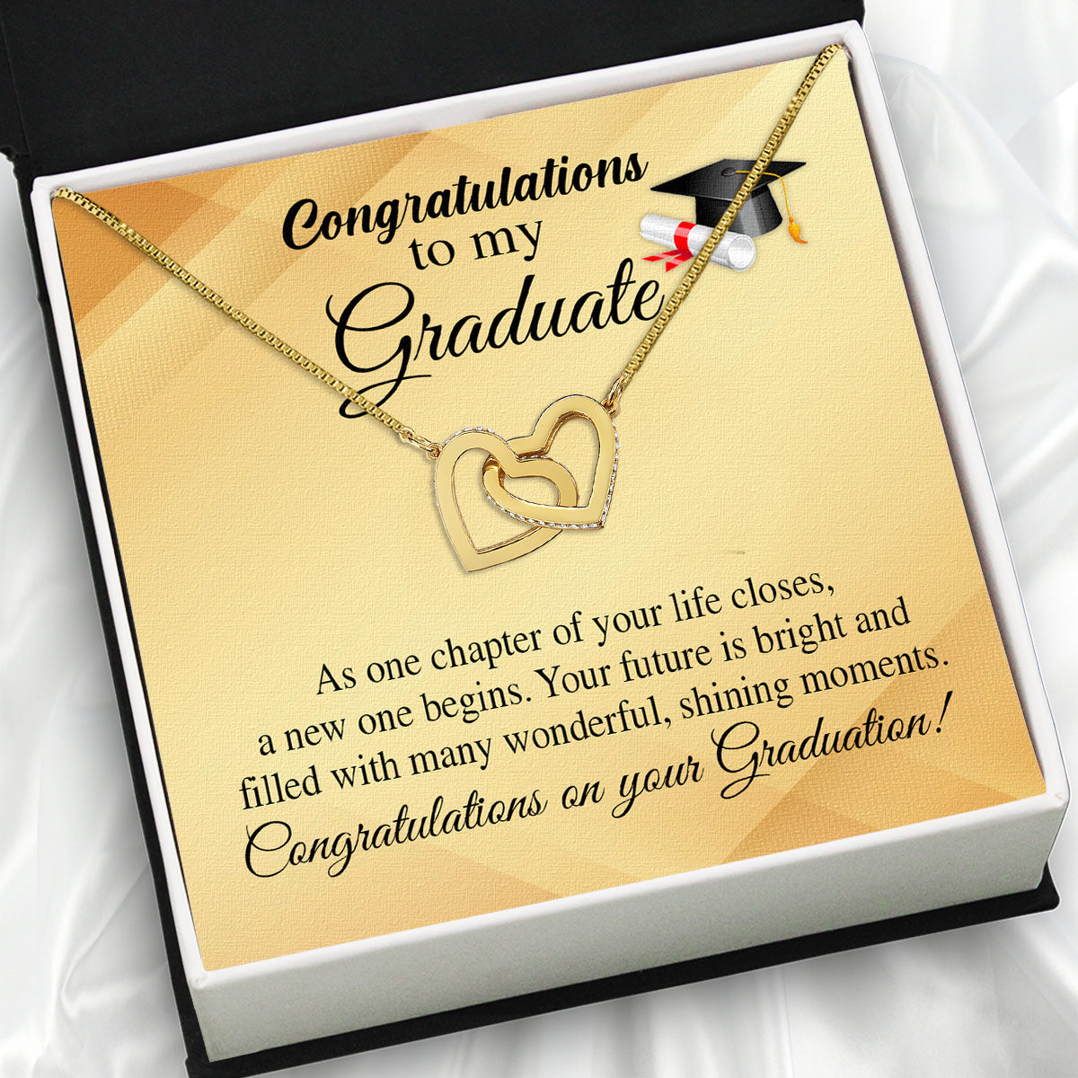 Graduation Day Personalized Message Card Necklace