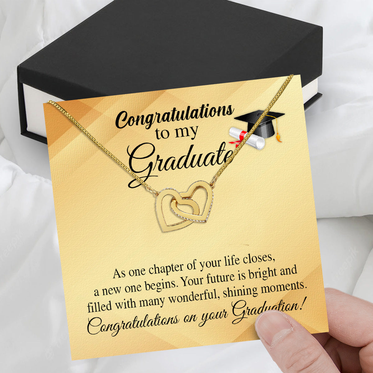 Graduation Day Personalized Message Card Necklace