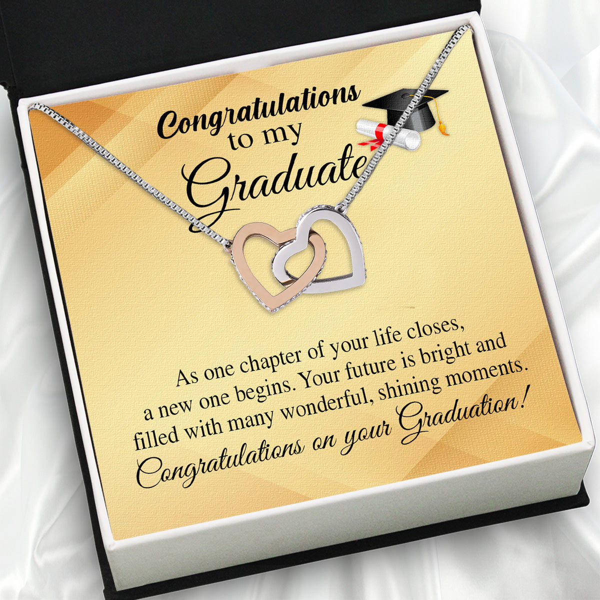 Graduation Day Personalized Message Card Necklace