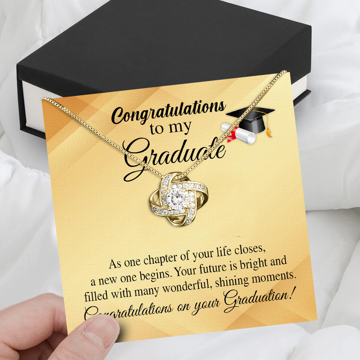 Graduation Day Personalized Message Card Necklace