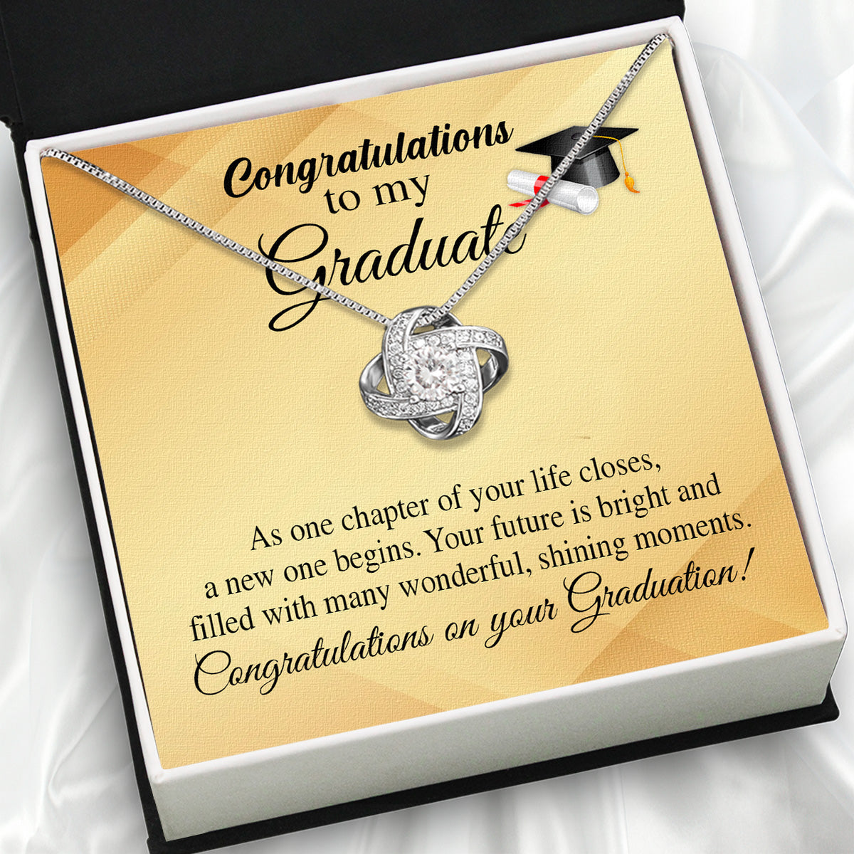 Graduation Day Personalized Message Card Necklace