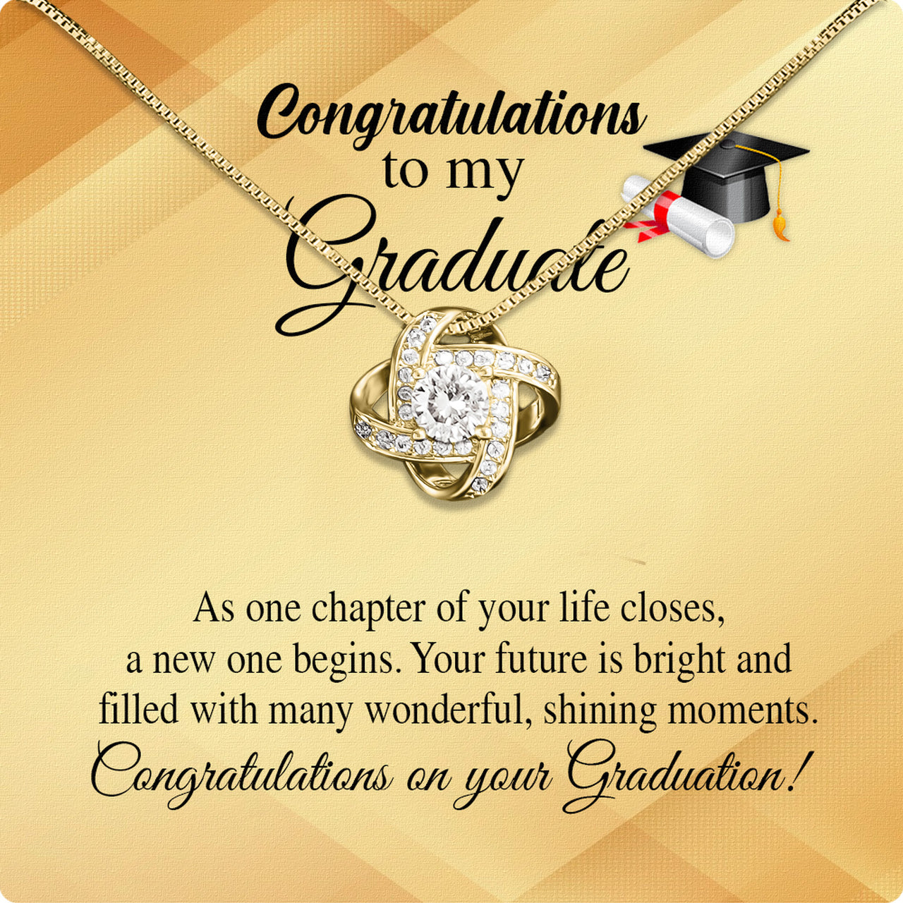 Graduation Day Personalized Message Card Necklace