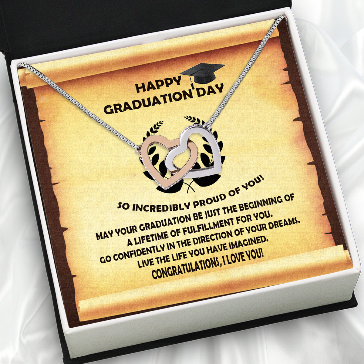 Graduation Day Personalized Message Card Necklace