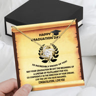 Graduation Day Personalized Message Card Necklace