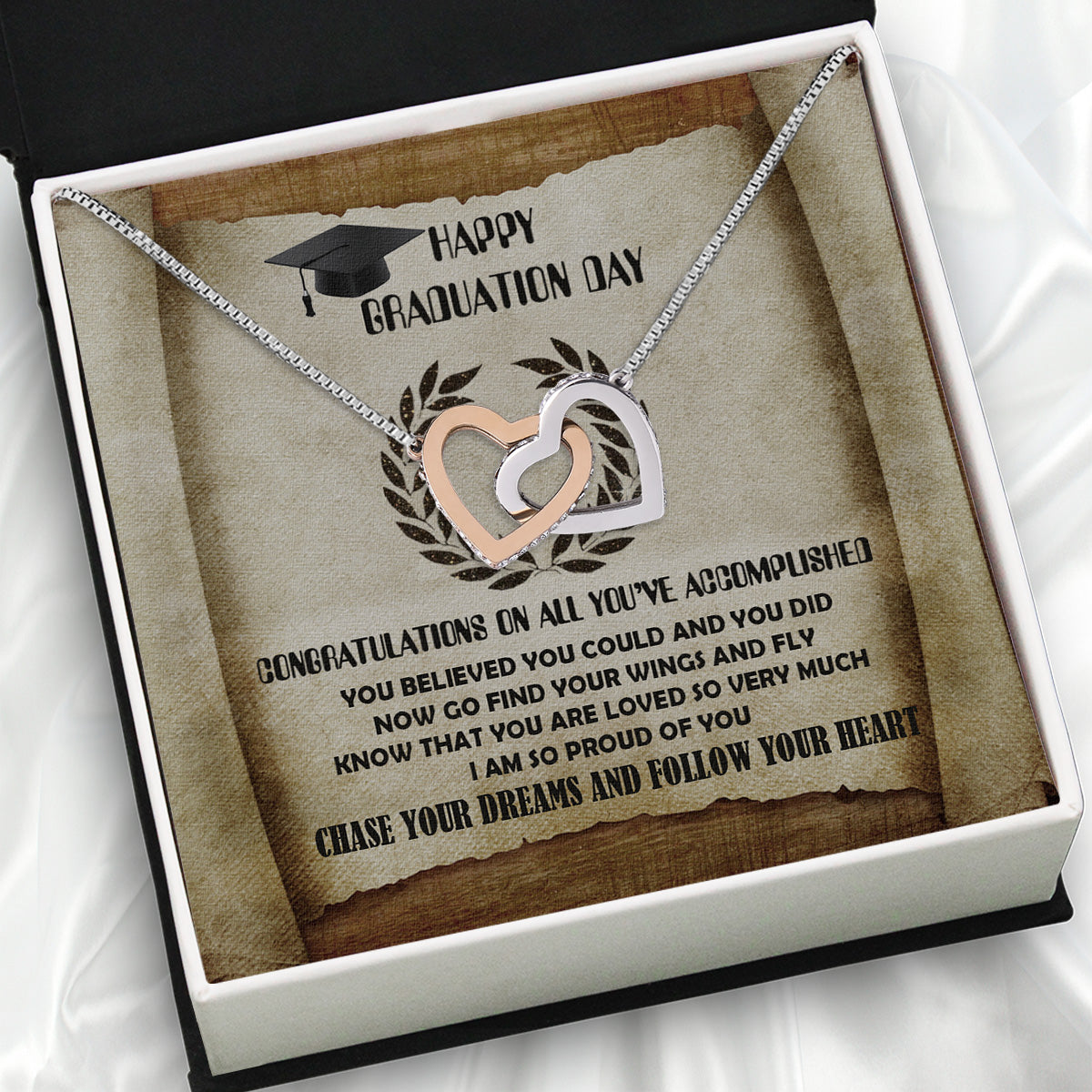 Graduation Day Personalized Message Card Necklace