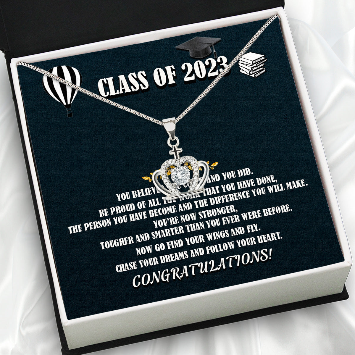 Graduation Day Personalized Message Card Necklace