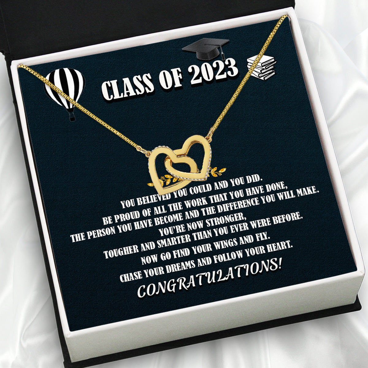 Graduation Day Personalized Message Card Necklace