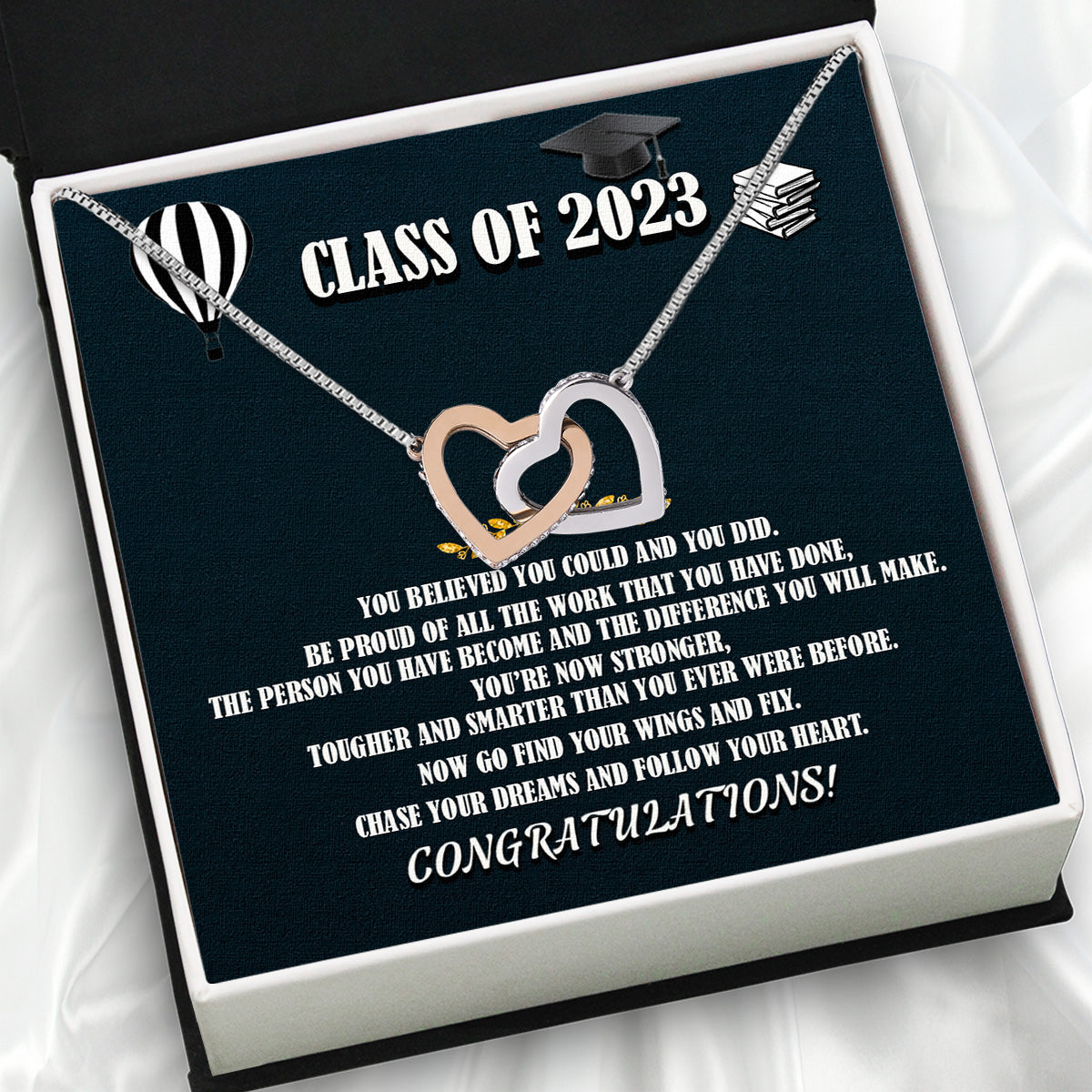 Graduation Day Personalized Message Card Necklace