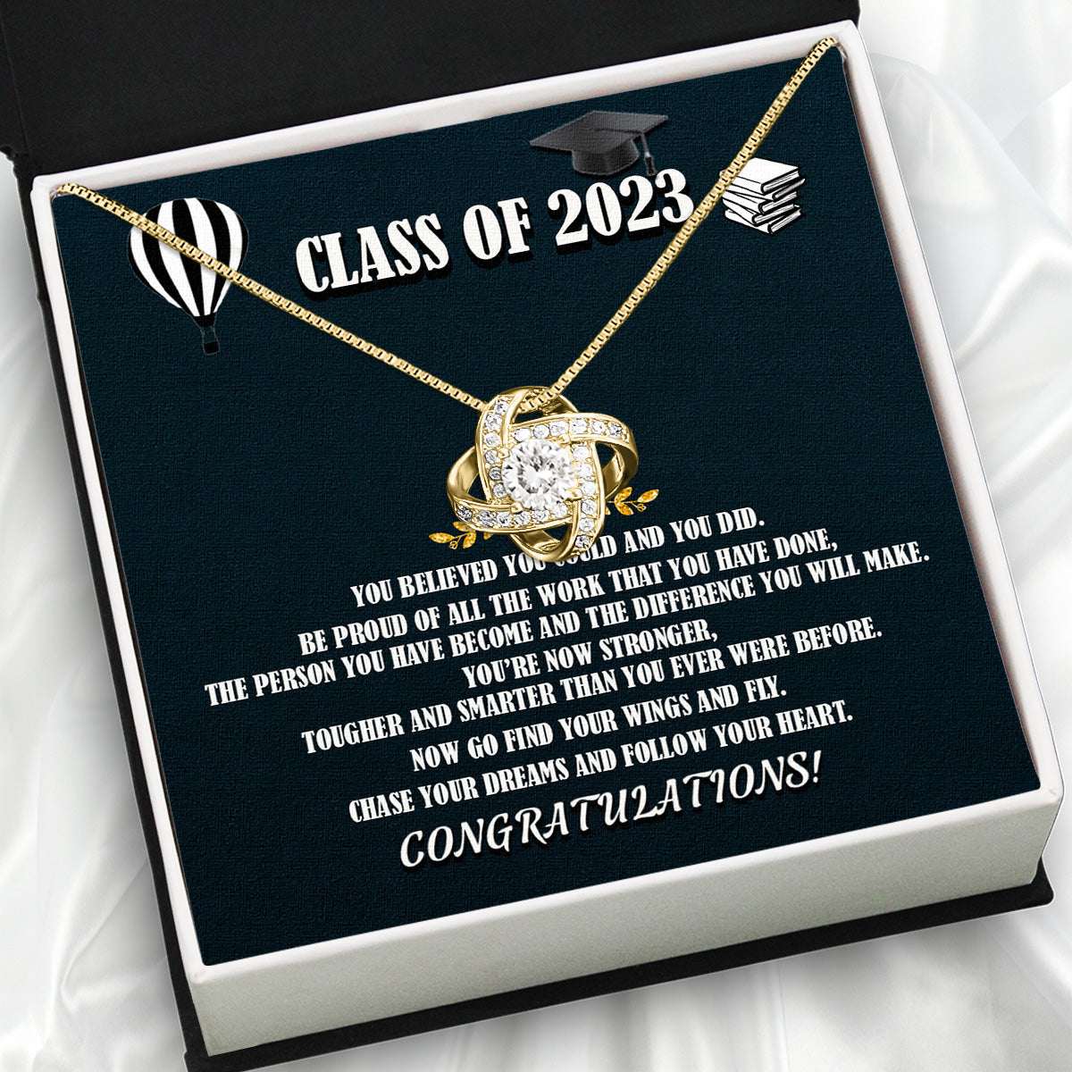 Graduation Day Personalized Message Card Necklace