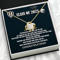 Graduation Day Personalized Message Card Necklace