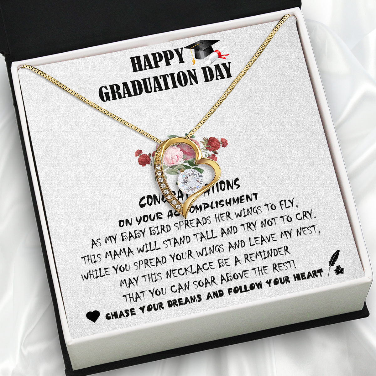 Graduation Day Personalized Message Card Necklace