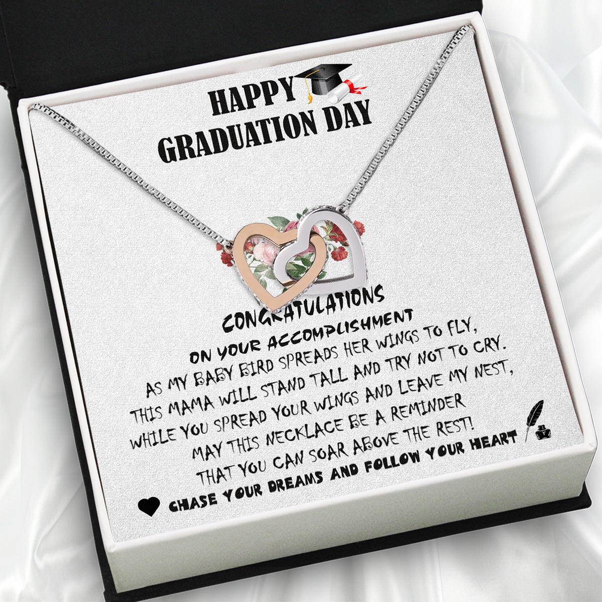 Graduation Day Personalized Message Card Necklace