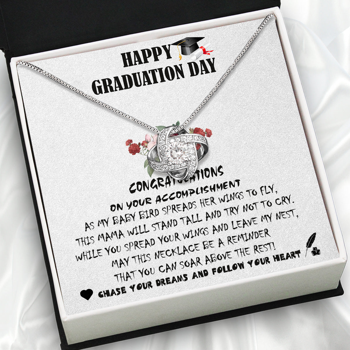 Graduation Day Personalized Message Card Necklace