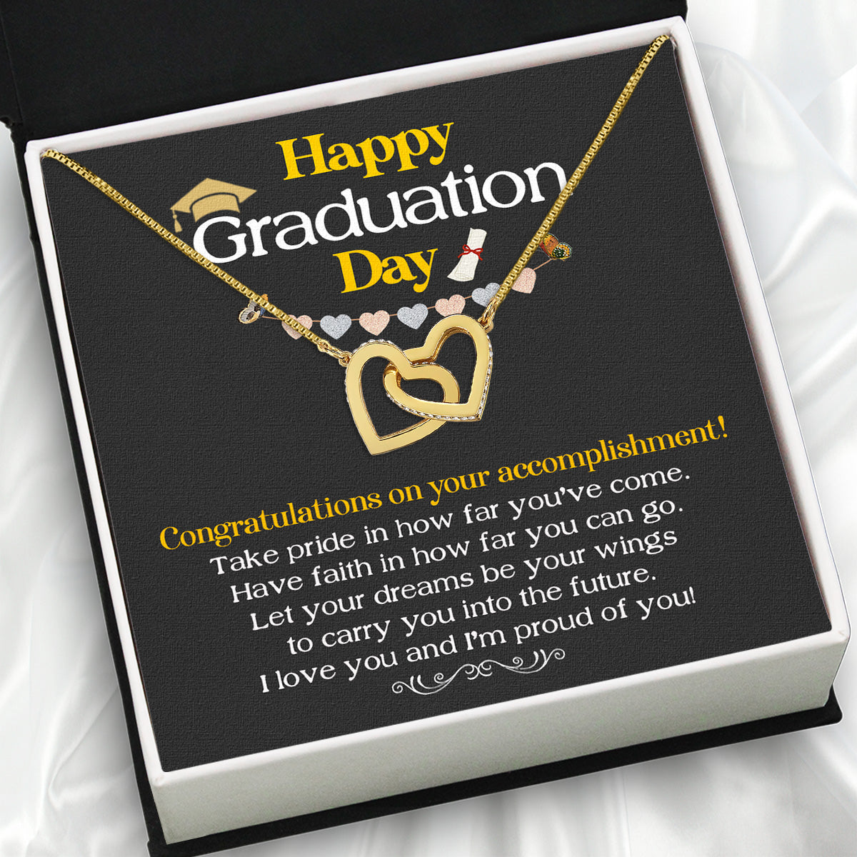 Graduation Day Personalized Message Card Necklace