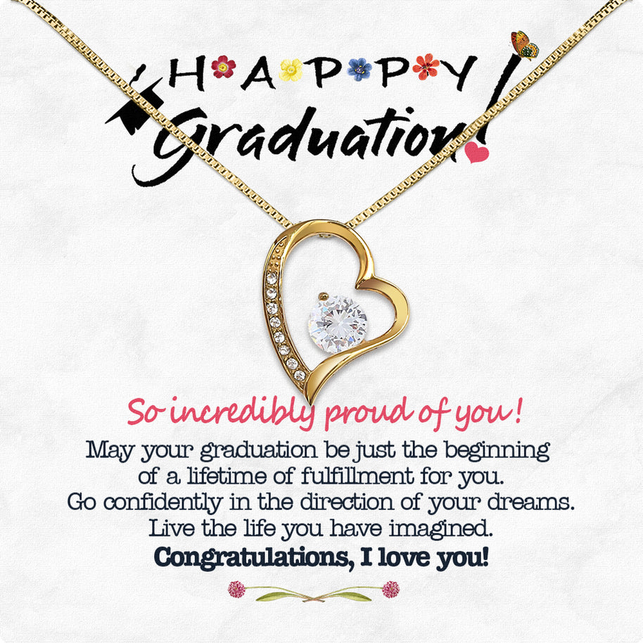 Graduation Day Personalized Message Card Necklace