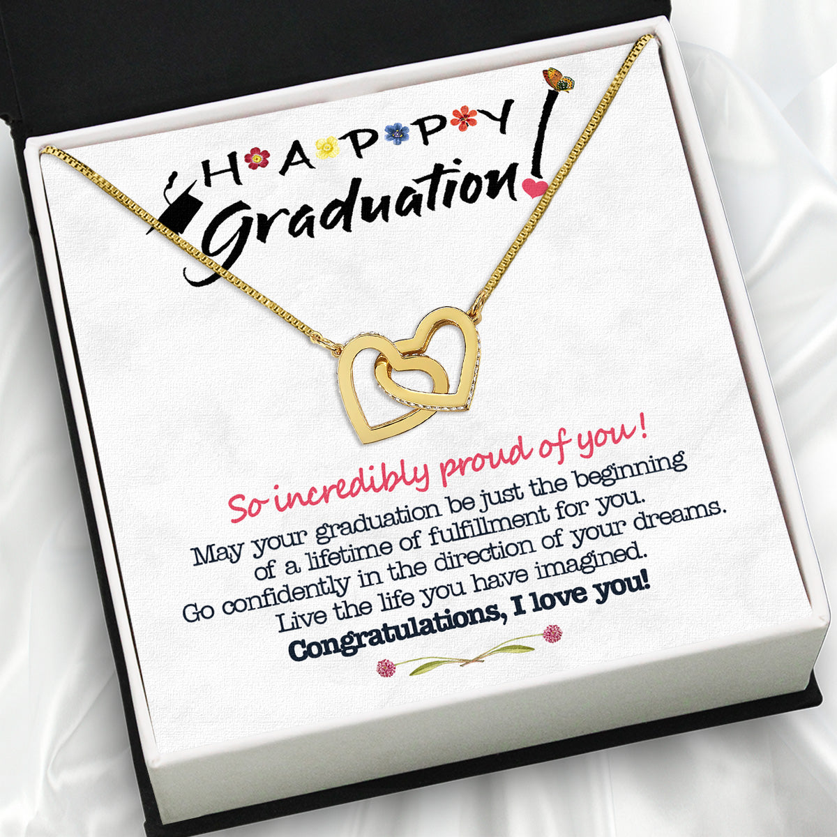 Graduation Day Personalized Message Card Necklace