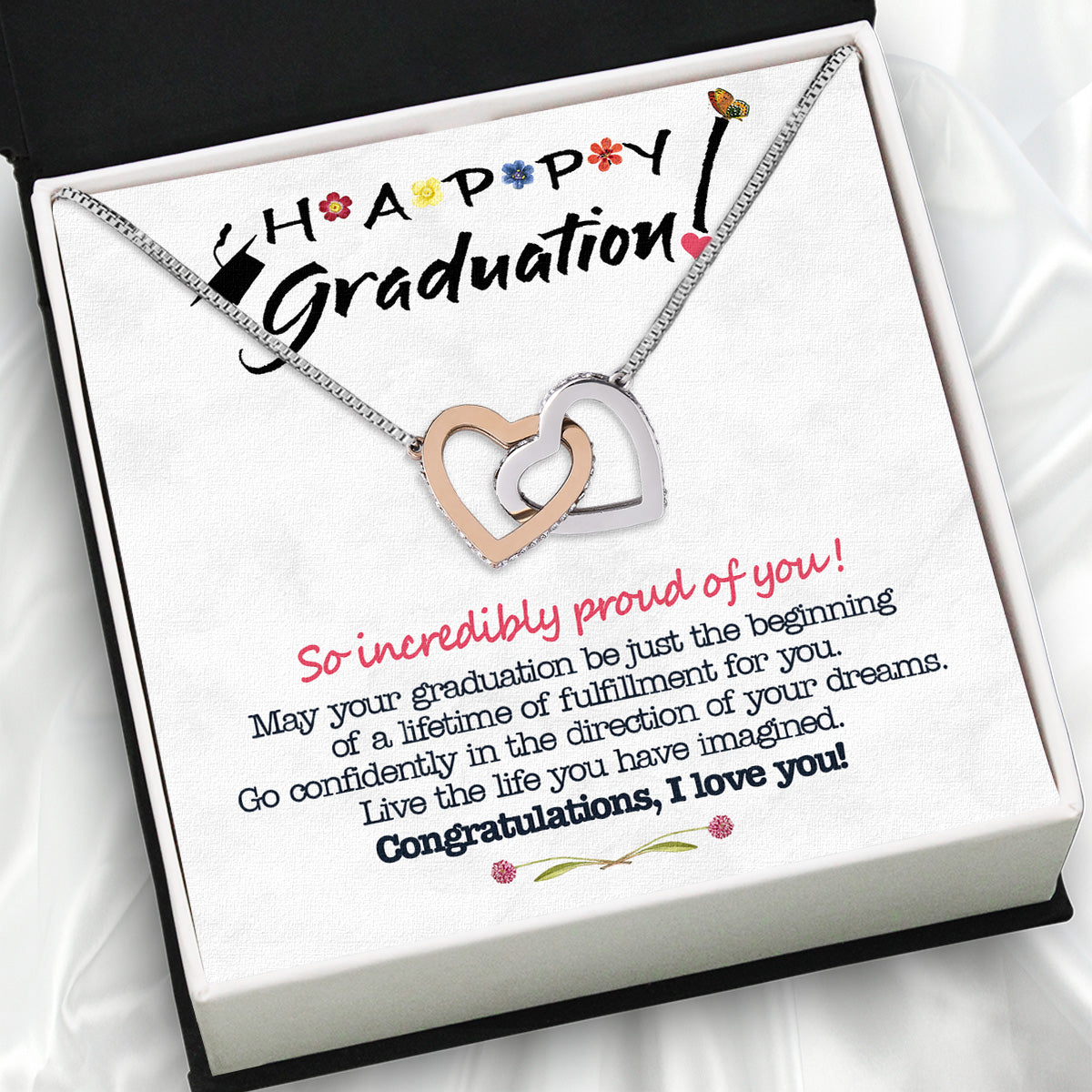 Graduation Day Personalized Message Card Necklace