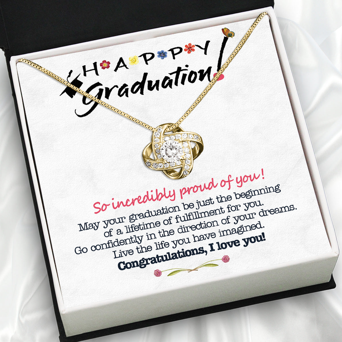 Graduation Day Personalized Message Card Necklace