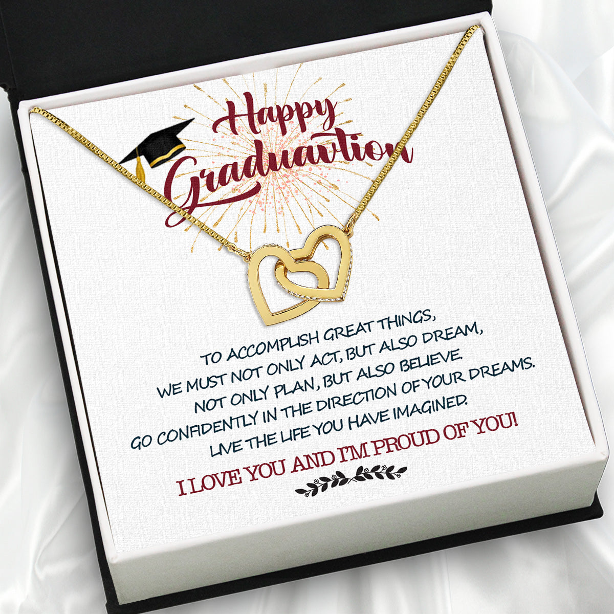 Graduation Day Personalized Message Card Necklace