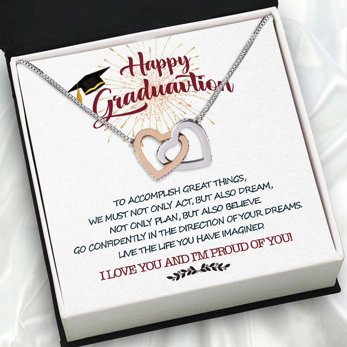 Graduation Day Personalized Message Card Necklace