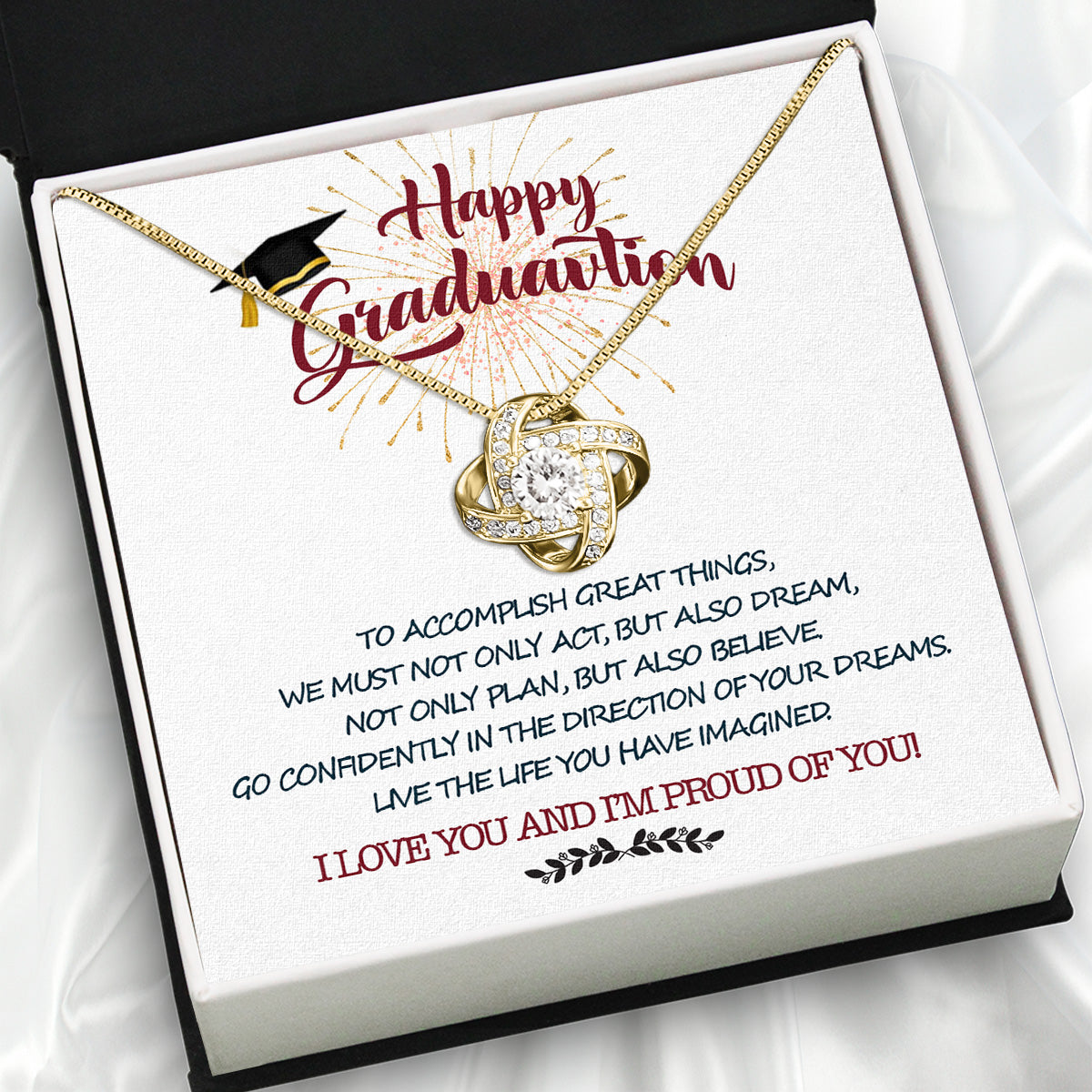 Graduation Day Personalized Message Card Necklace