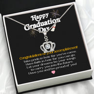 Graduation Day Personalized Message Card Necklace