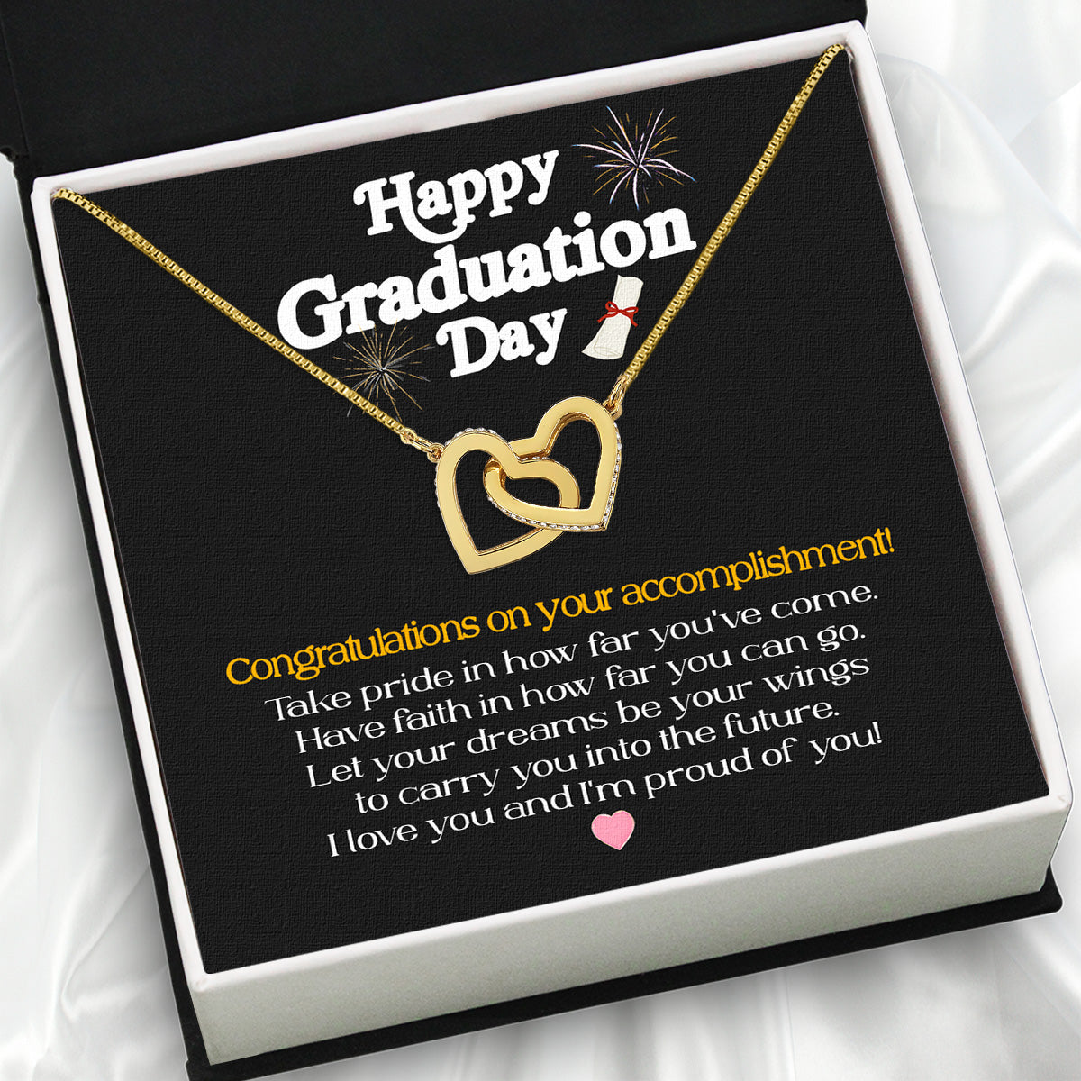 Graduation Day Personalized Message Card Necklace