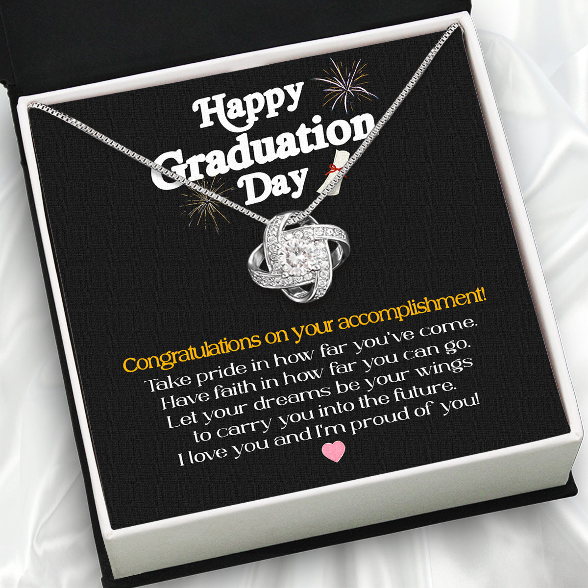 Graduation Day Personalized Message Card Necklace