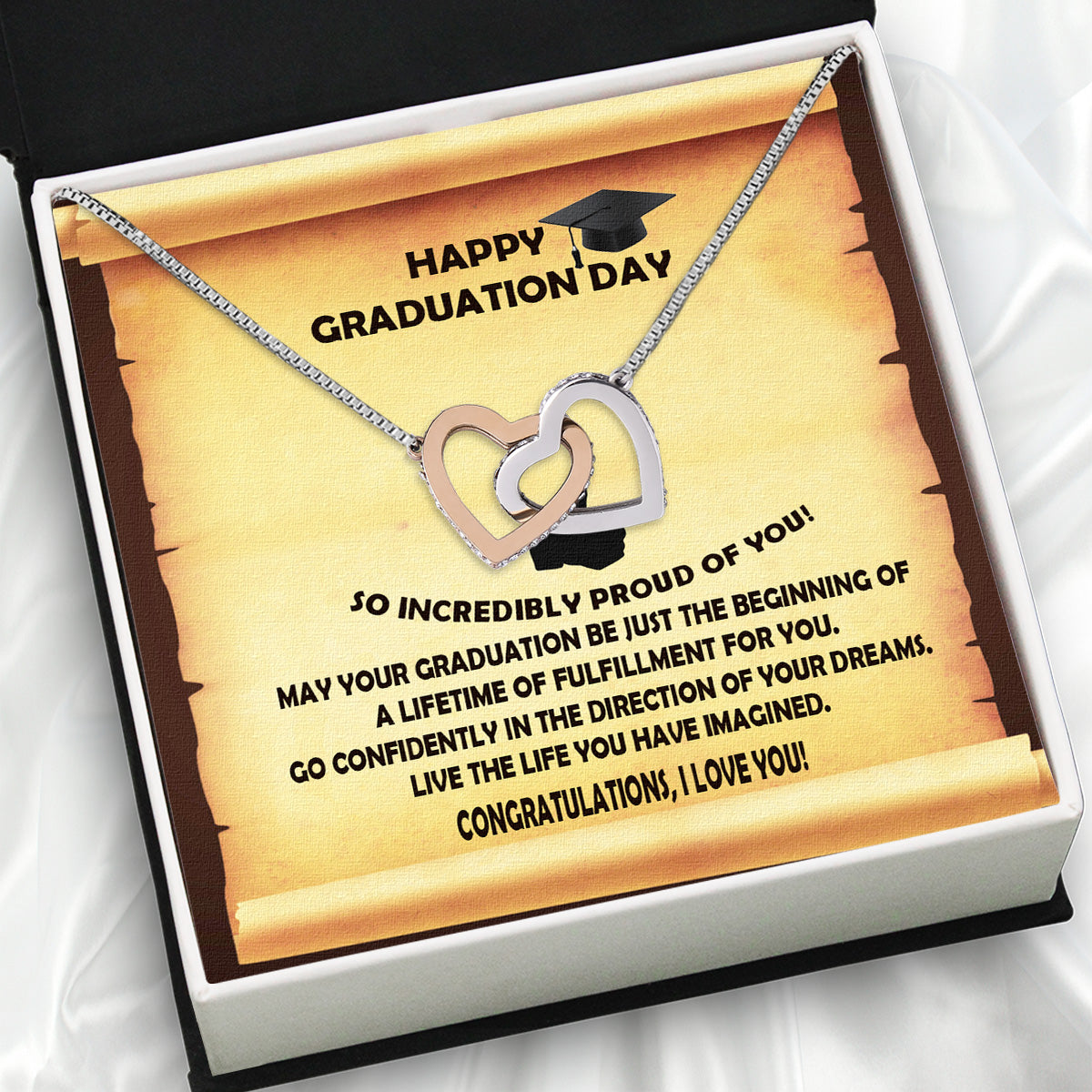 Graduation Day Personalized Message Card Necklace