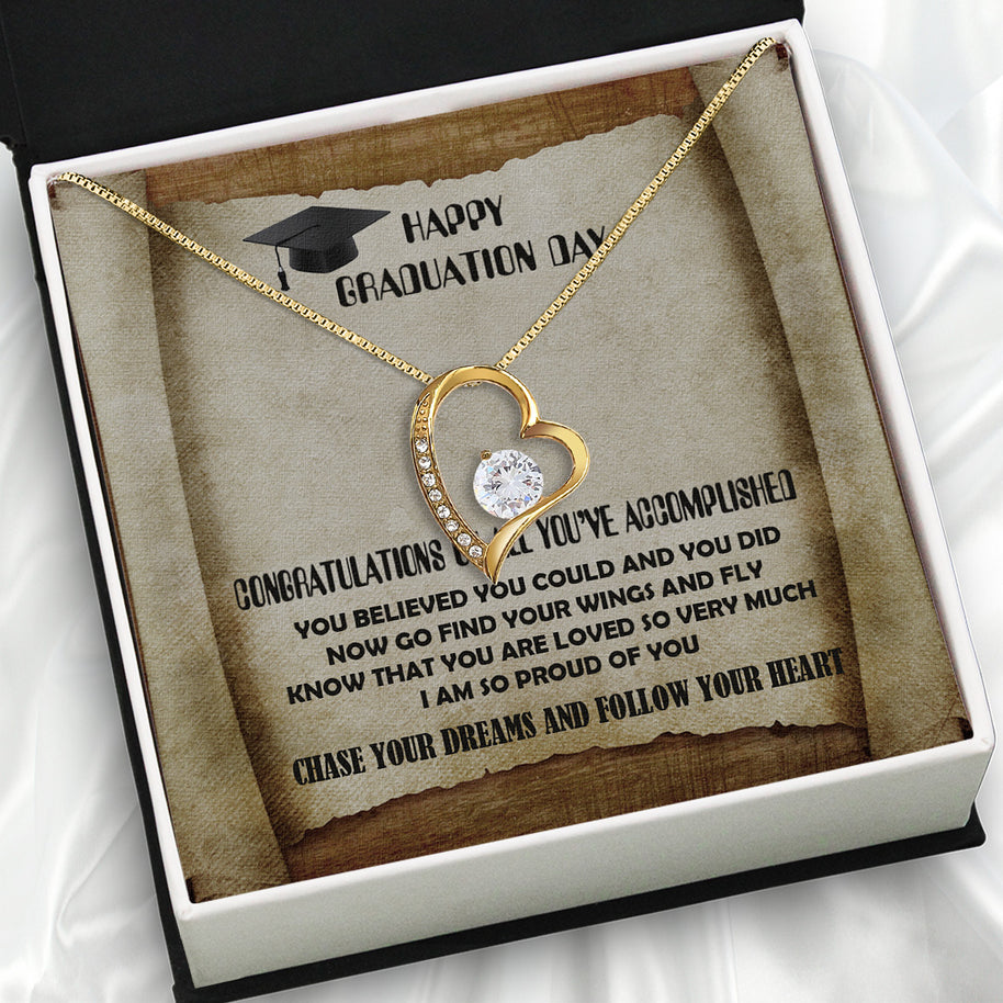 Graduation Day Personalized Message Card Necklace