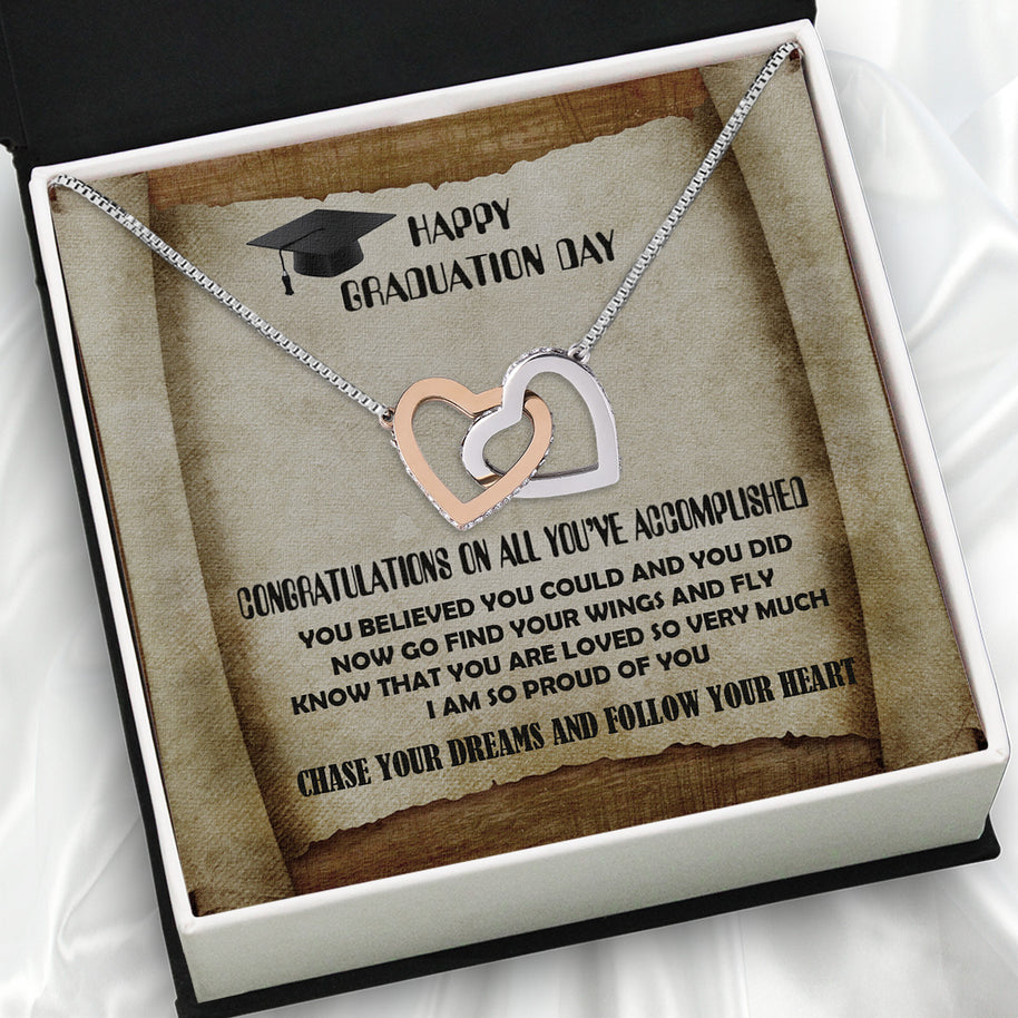 Graduation Day Personalized Message Card Necklace