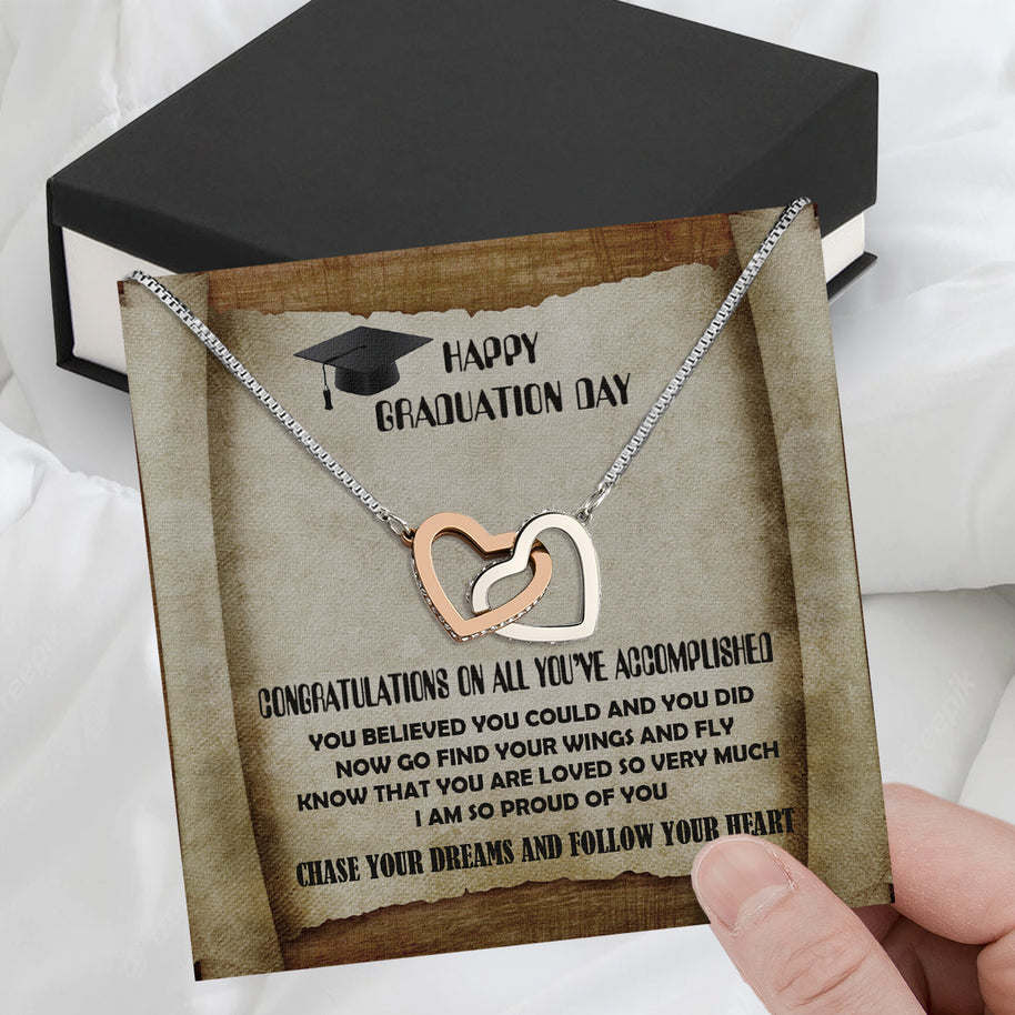 Graduation Day Personalized Message Card Necklace