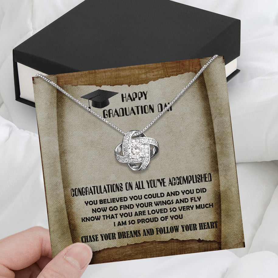 Graduation Day Personalized Message Card Necklace
