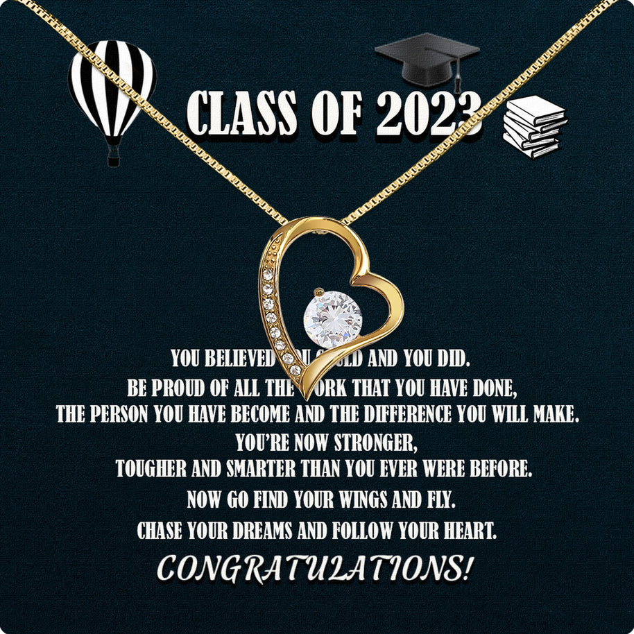 Graduation Day Personalized Message Card Necklace